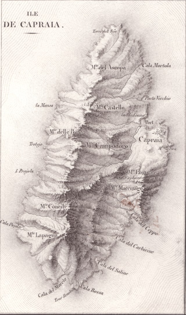 Carte topographjque de l'Arcipel Toscan - 1822