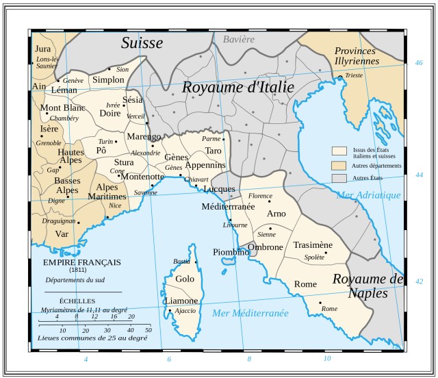 Drioux e Leroy - Les départements du Sud du 1er Empire Francais (1811)