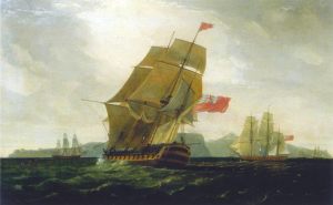 HMS_Diadem_at_capture_of_Good_Hope-Thomas_Whitcombe